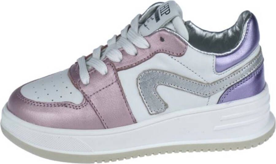 Hip leren sneakers brons wit Meisjes Leer 28 | Sneaker van - Foto 2