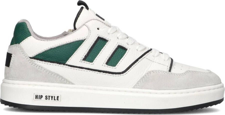 Hip leren sneakers wit groen Jongens Leer Meerkleurig 37 - Foto 2