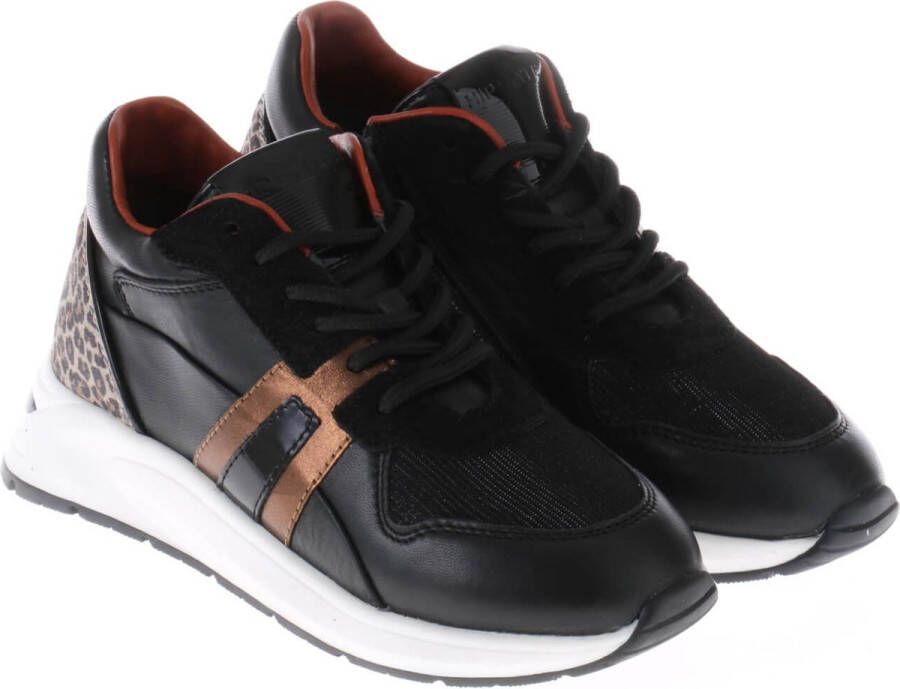 Hip H1588 Lage sneakers Leren Sneaker Meisjes Kids Zwart - Foto 2