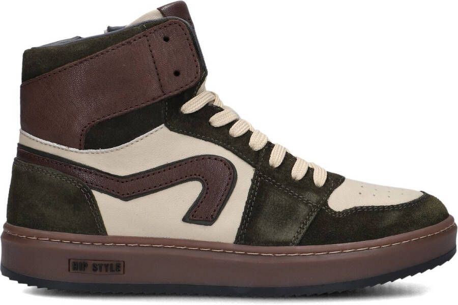 Hip H1765 Sneakers Jongens Leren Sneaker Groen