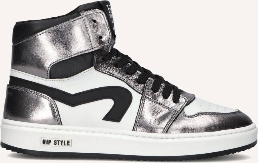 Hip H1765_ Sneakers Meisjes Leren Sneaker Zilver