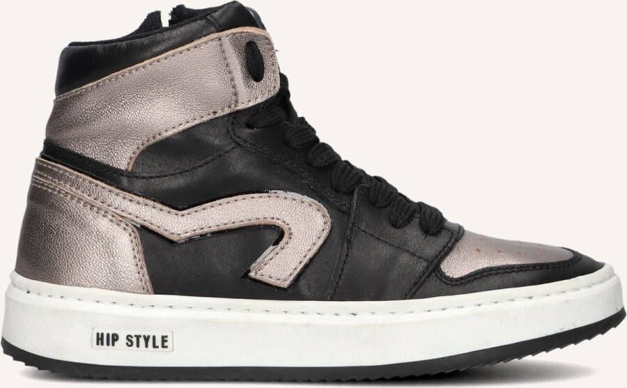 Hip H1765 Sneakers Meisjes Leren Sneaker Zwart