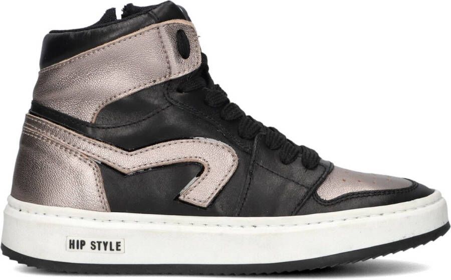 Hip H1765 Sneakers Meisjes Leren Sneaker Zwart