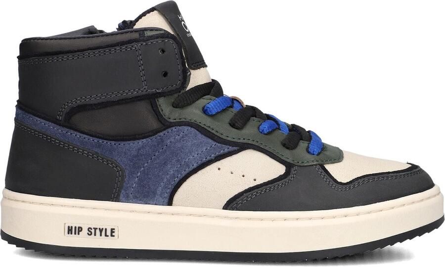 Hip leren sneakers donkerblauw zwart - Foto 5
