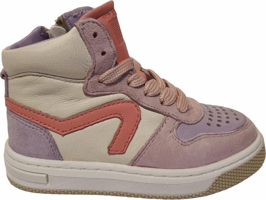 Hip H1301 Hoge sneakers Leren Sneaker Meisjes Paars