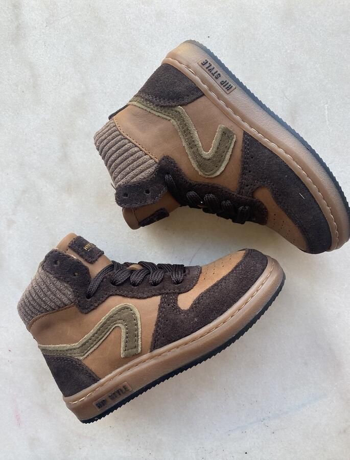 Hip suède sneakers donkerbruin Sneaker van - Foto 3