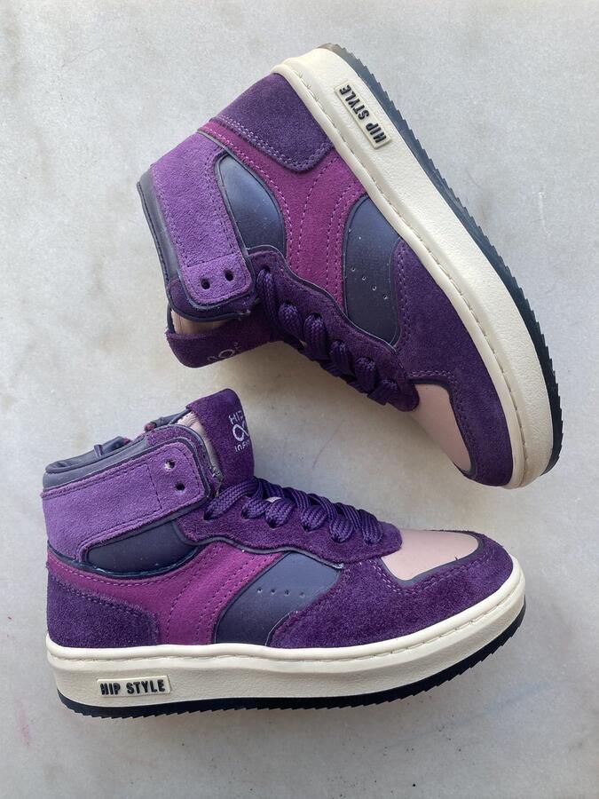 Hip meisjessneaker mauve