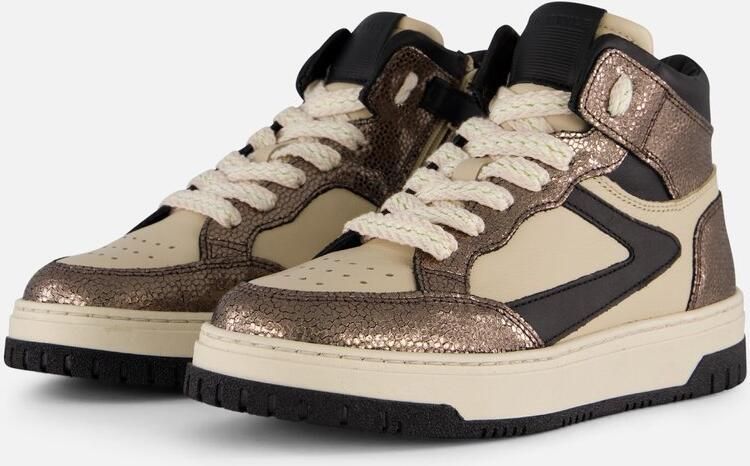 Hip H1197 Sneakers Meisjes Leren Sneaker Brons - Foto 2