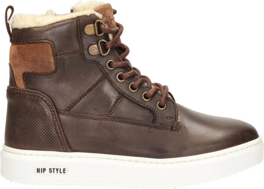 Hip jongens veterboot Bruin