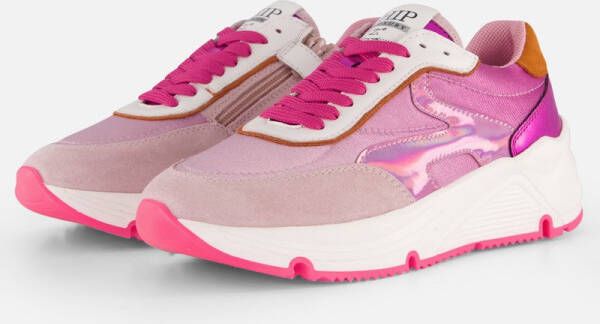Hip Metallic Sneakers roze Leer Dames