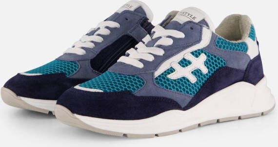 Hip Sneakers blauw Leer