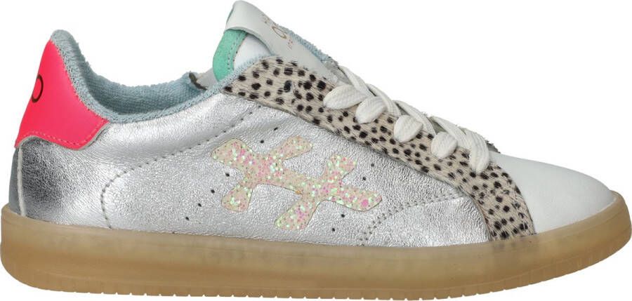 Hip Animal Sneakers zilver Leer