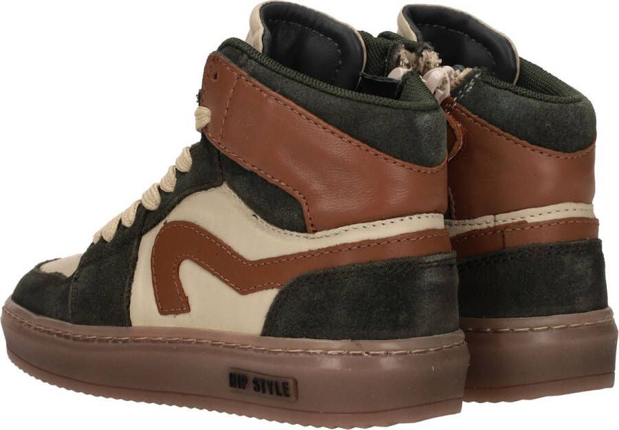 Hip H1665 Hoge sneakers Leren Sneaker Kids Groen - Foto 4