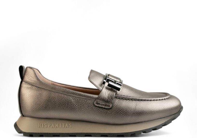 Hispanitas Bolmet bronzen leren mocassins