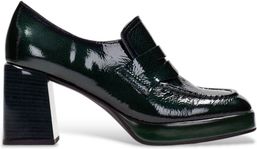 Hispanitas Bosgroene leren schoenen