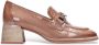 Hispanitas Bruine Al Leren Mocassins - Thumbnail 1