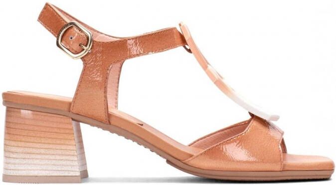 Hispanitas Bruine Iris Leren Sandalen Hakhoogte