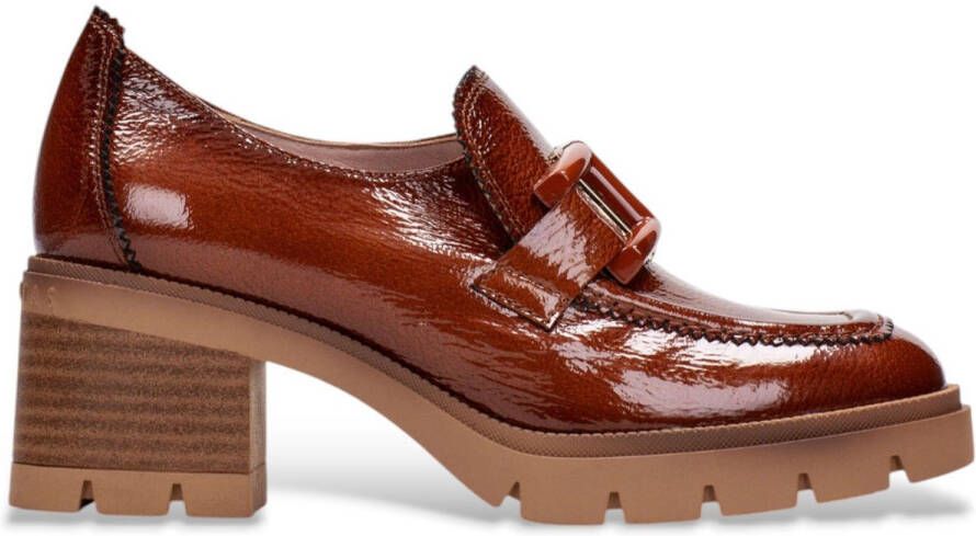 Hispanitas Bruine Track Leren Mocassins
