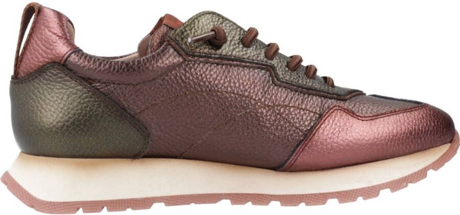 HISPANITAS Lage Sneakers Dames Chi254312 Maat: 39 Materiaal: Leer Kleur: Bronskleurig