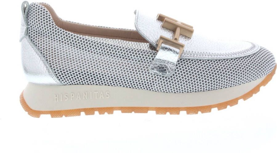HISPANITAS Instappers Dames Hv253919 Maat: 42 Materiaal: Nubuck Kleur: Zilver