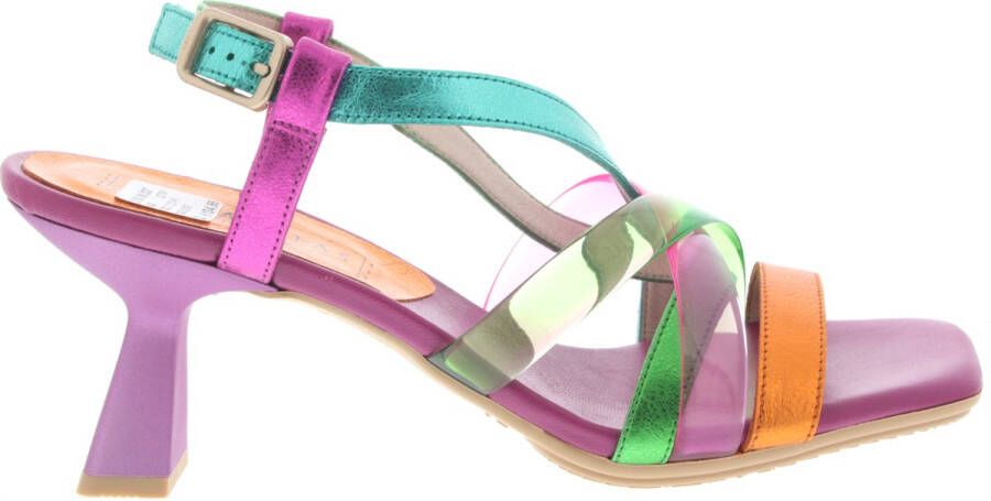 Hispanitas Multi Color Leren Jurk Sandalen Multicolor Dames