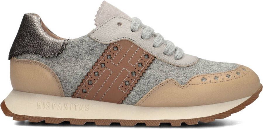 HISPANITAS Lage Sneakers Dames Chi243623 Vilt Maat: 37 Materiaal: Textiel Kleur: Grijs
