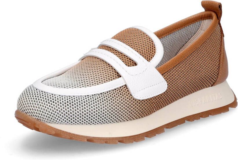 Hispanitas dames veterschoenen bruin wit