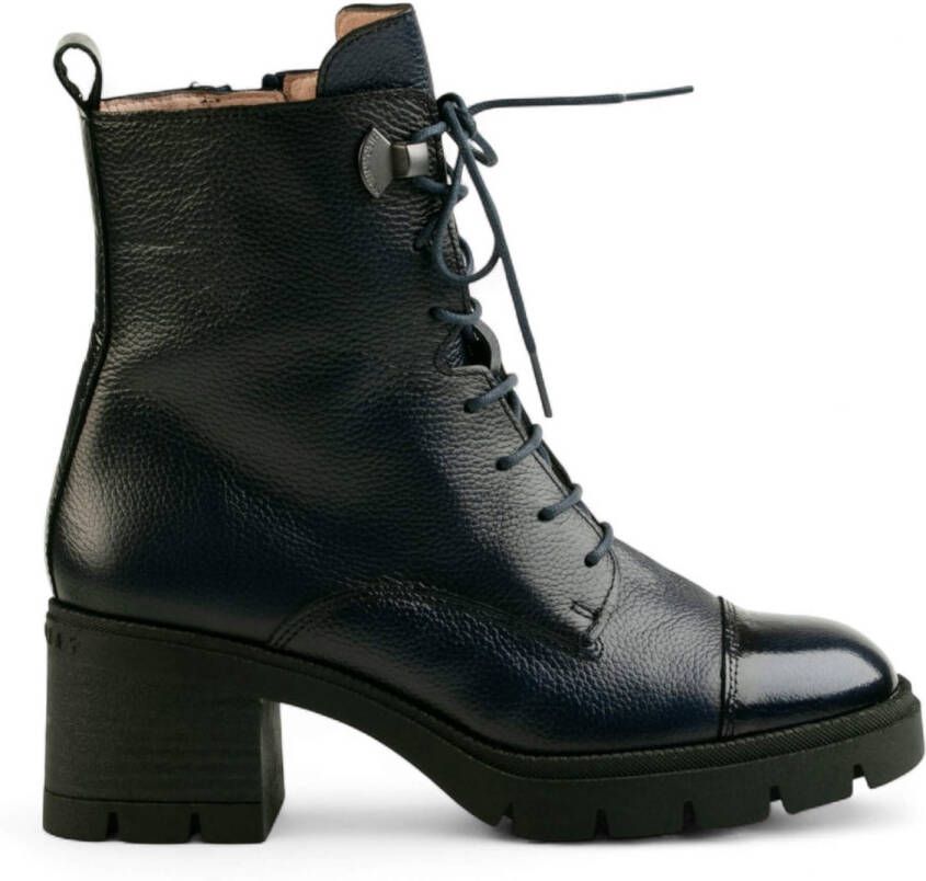 Hispanitas Enkellaarsjes in marineblauw leer