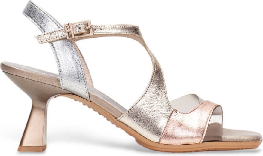 Hispanitas Gouden leren sandalen
