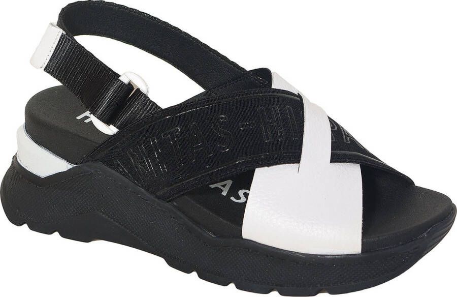 Hispanitas Grazia sandalen bolero white elastico black