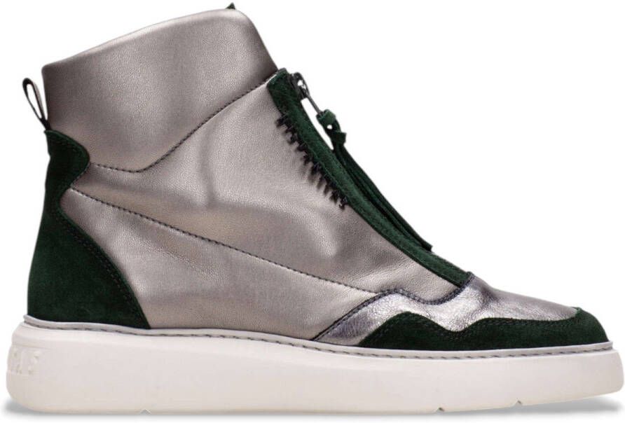 Hispanitas Grijze leren pantoffels