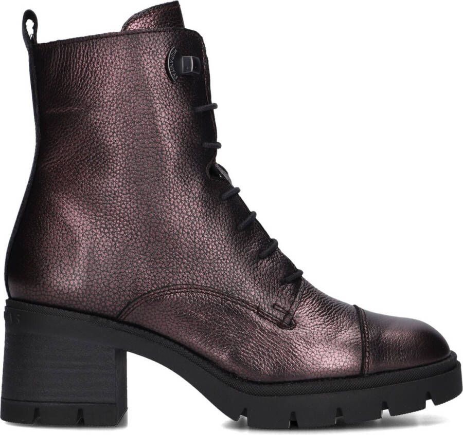 HISPANITAS Veterboots Dames Hi243605 Maat: 37 Materiaal: Leer Kleur: Rood