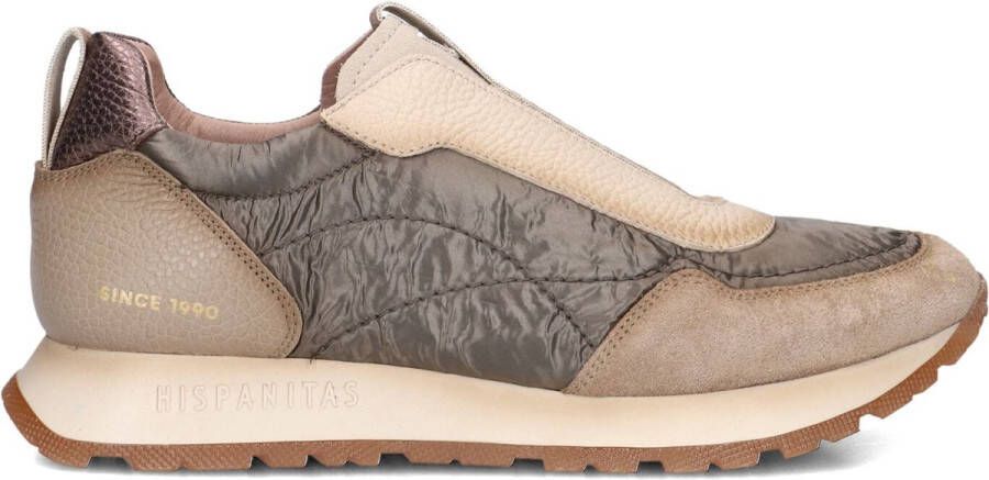 HISPANITAS Lage Sneakers Dames Hi254222 Maat: 37 Materiaal: Leer Kleur: Beige
