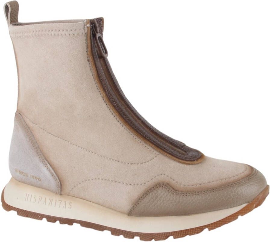 HISPANITAS Lage Sneakers Dames Hi254209 Maat: 42 Materiaal: Leer Kleur: Beige - Foto 2
