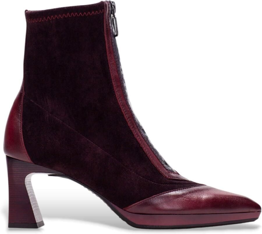 Hispanitas Atlanta Soho bordeauxrode leren enkellaarsjes