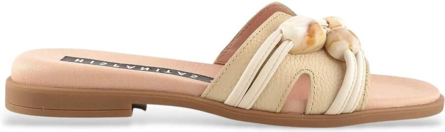 Hispanitas Beige stenen leren sandalen