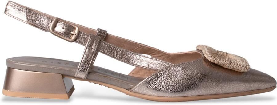 Hispanitas Bronzen ballerina's van fijn leer