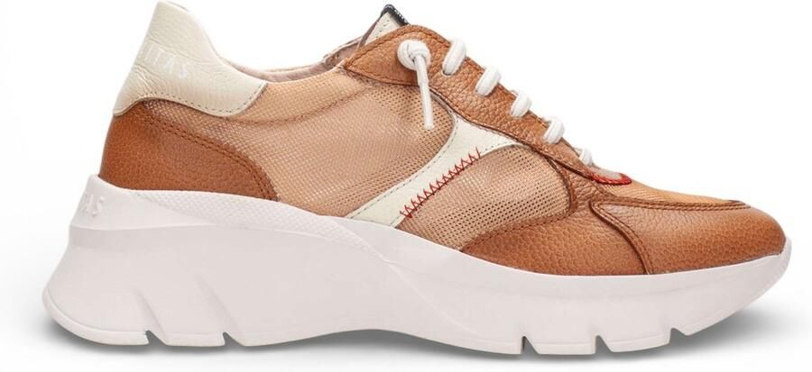 Hispanitas Bruin Leren Sneakers Cervo