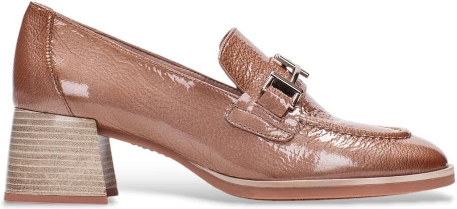 Hispanitas Bruine Al Leren Mocassins