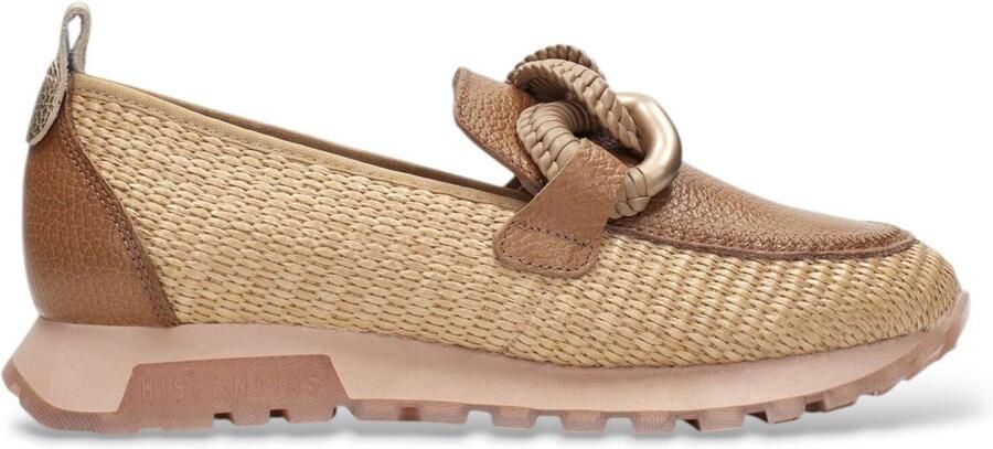 Hispanitas Bruine Leren Slip Mocassins