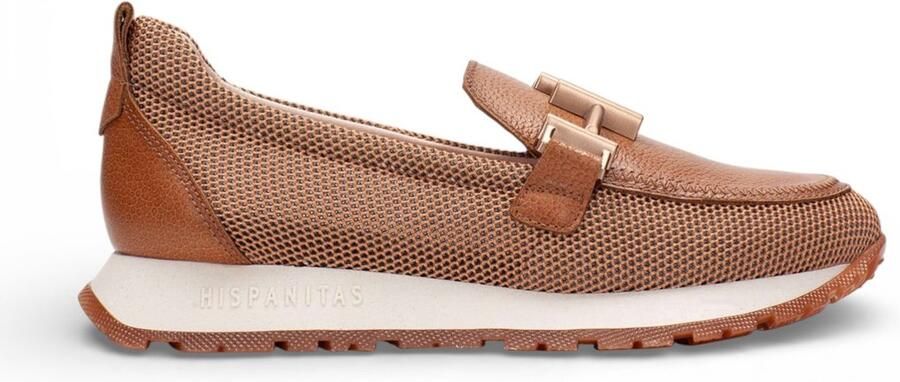 Hispanitas Bruine Melbourne Leren Mocassins