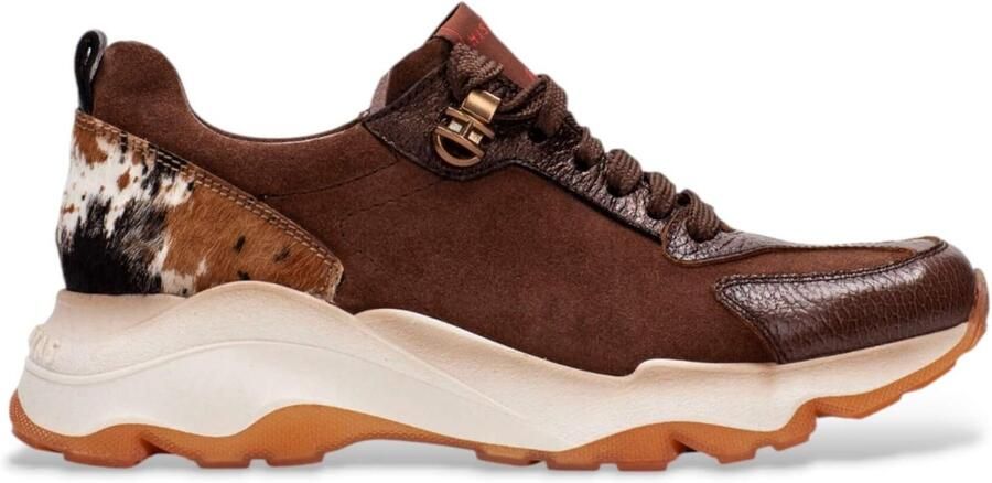 Hispanitas Bruine Nepal Leren Sneakers
