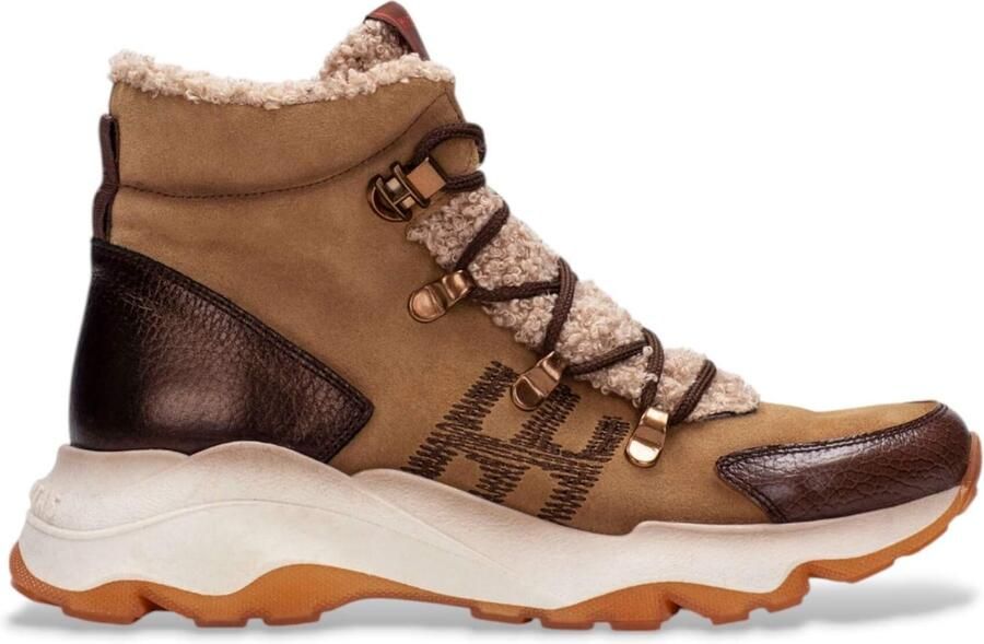 Hispanitas Bruine Nepal Leren Sneakers