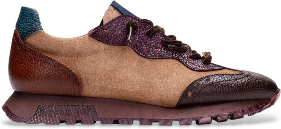 Hispanitas Bruine Oregon leren sneakers