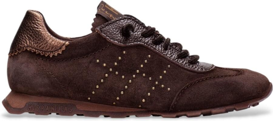 Hispanitas Bruinleren sneakers Zinnia
