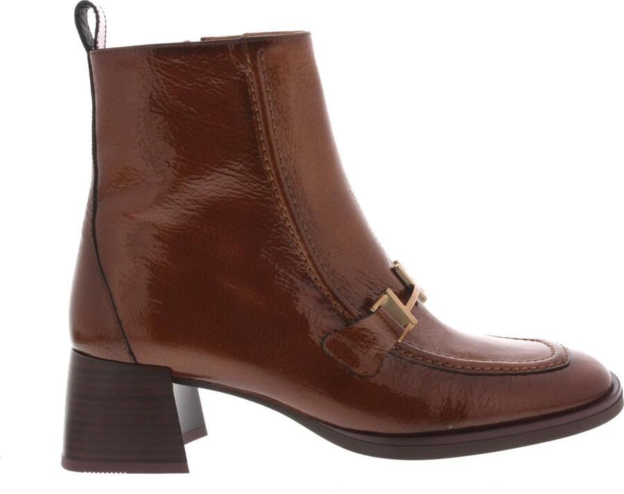 HISPANITAS Enkellaarsjes Dames Hi243727 Lakleer Cognac