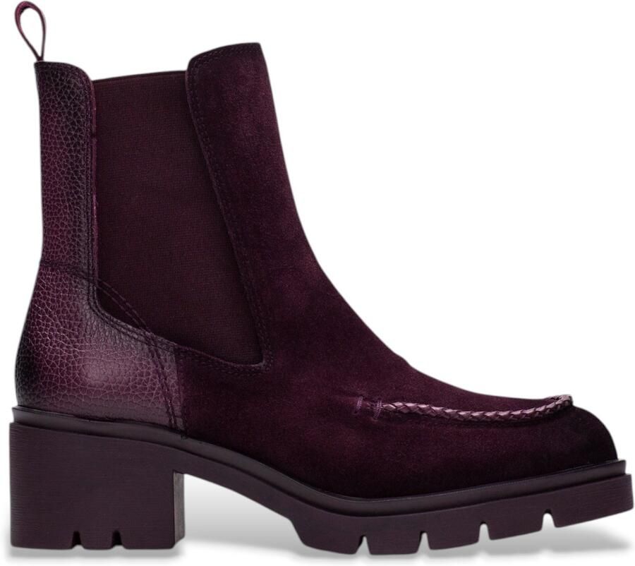 Hispanitas Granaatkleurige leren Chicago-laarsjes