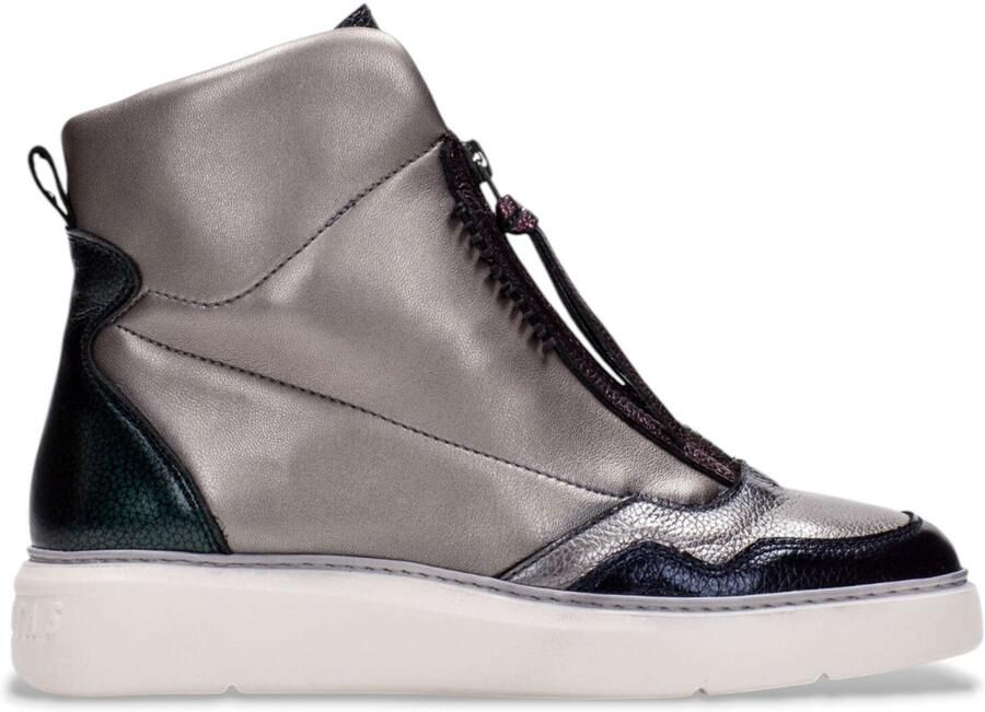 Hispanitas Grijze leren pantoffels