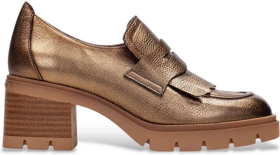 Hispanitas Fringe Loafer Metallic Leder Vrouwen Yellow Dames