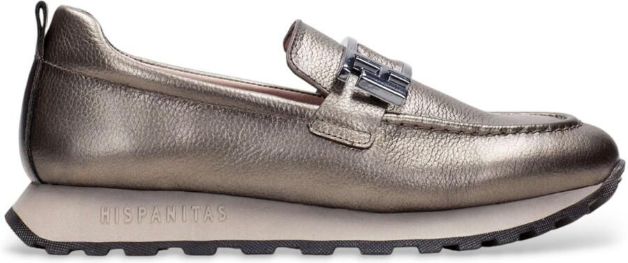 HISPANITAS Instappers Dames Hi243621 Maat: 36 Materiaal: Leer Kleur: Brons